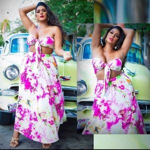 2 piece maxi skirt set